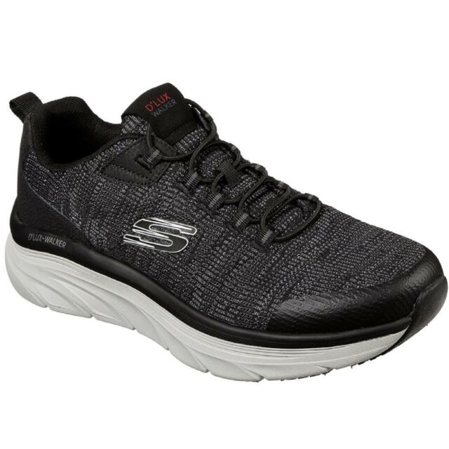 Men s Skechers D LUX WALKER PENSIVE 232045BKW Black White 