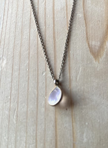 Authentic 925 Silver Necklace Gold Plated With 1 x Pendant Rose Quartz Stamp Precious