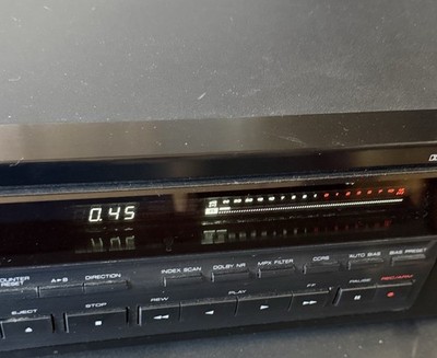 Kenwood KX-5530 Stereo Cassette Deck Black Auto Reverse Dolby NR