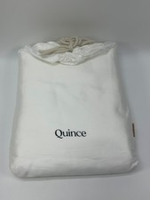 Quince Giza Cotton Sateen Duvet Cover WHITE King/Cal King