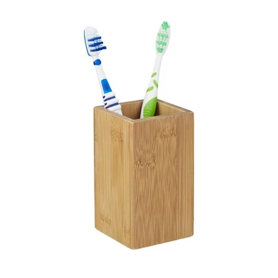 Gobelet de brossage des dents bambou porte-brosse à dents gobelet de rince-bouche gobelet de salle de bain - Photo 1/4