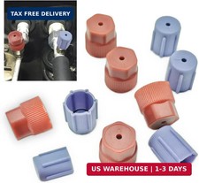 10PCS R134a Cap Air Conditioning Service AC System Charging Port Caps, A/C Syste