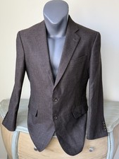Stafford Sport Coat Merino Wool Mens 42 Reg Chocholate Brown Suit Jacket Classic