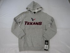 New Houston Texans YOUTH Size M 10/12 Heathered Gray Hoodie MSRP 40