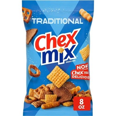 Chex Mix TRADITIONAL Savory Snack Crunchy Original Recipe Less Fat 8 Oz.