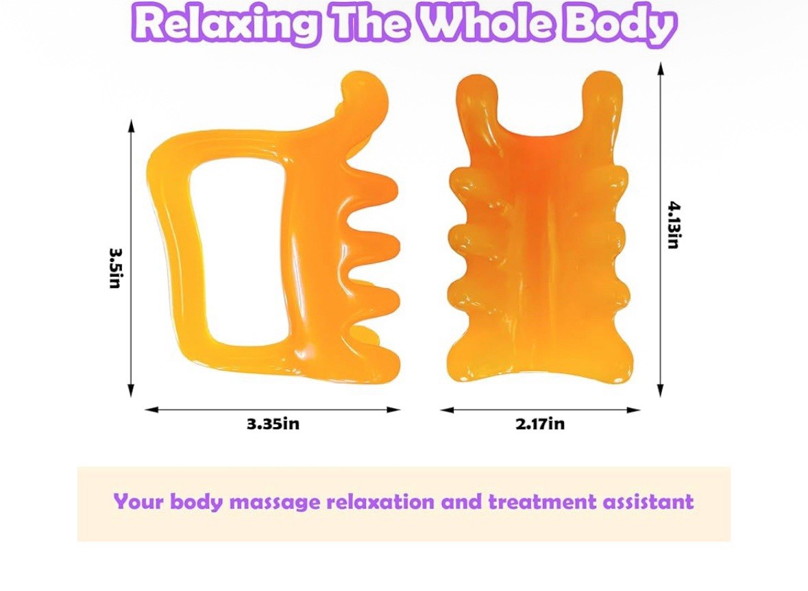 Large Fascia Massage Blaster Tool for Cellulite Muscle Knots Handheld New Orange