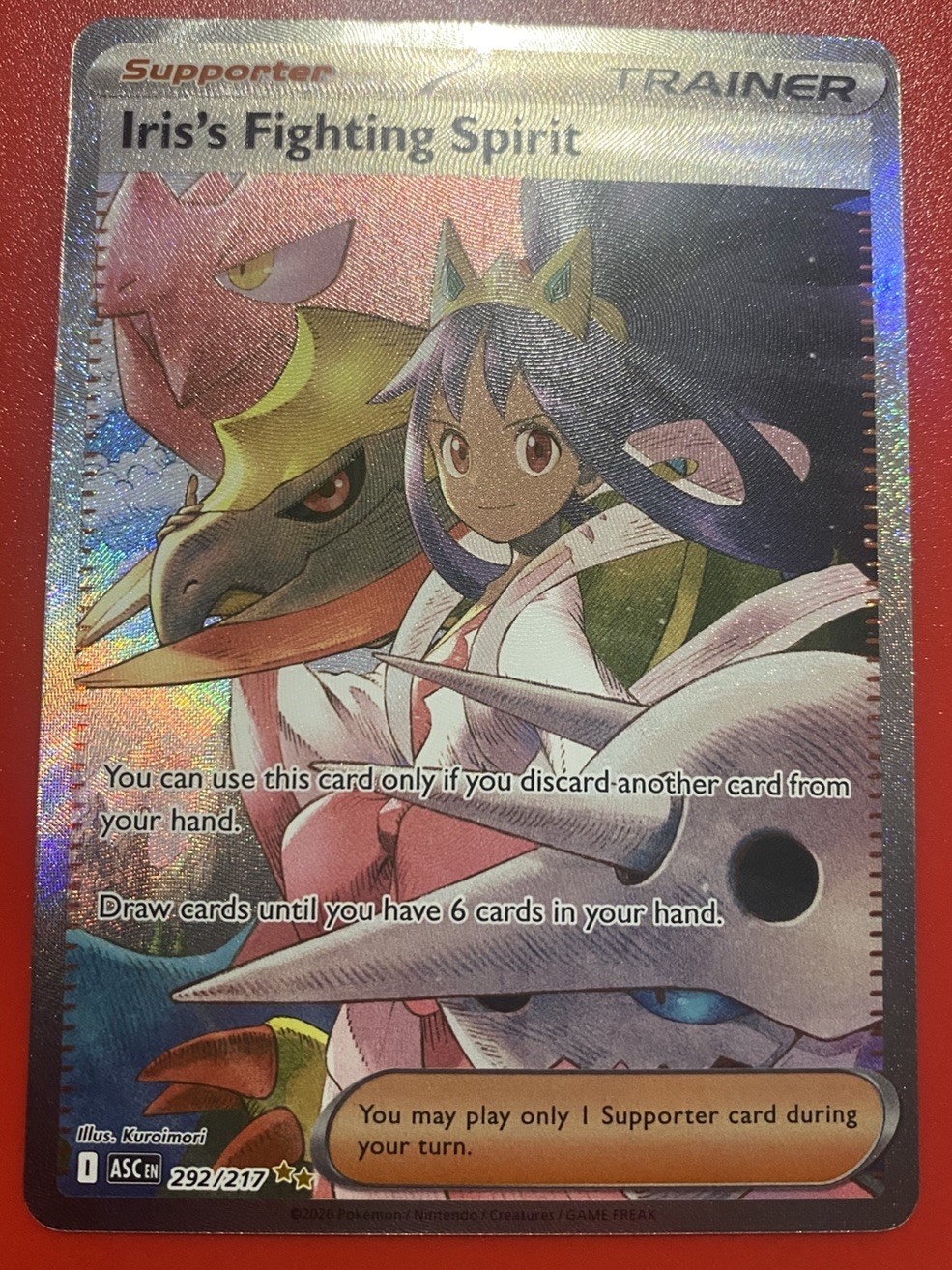 Iris's Fighting Spirit 292/217 SIR Ascended Heroes Pokémon