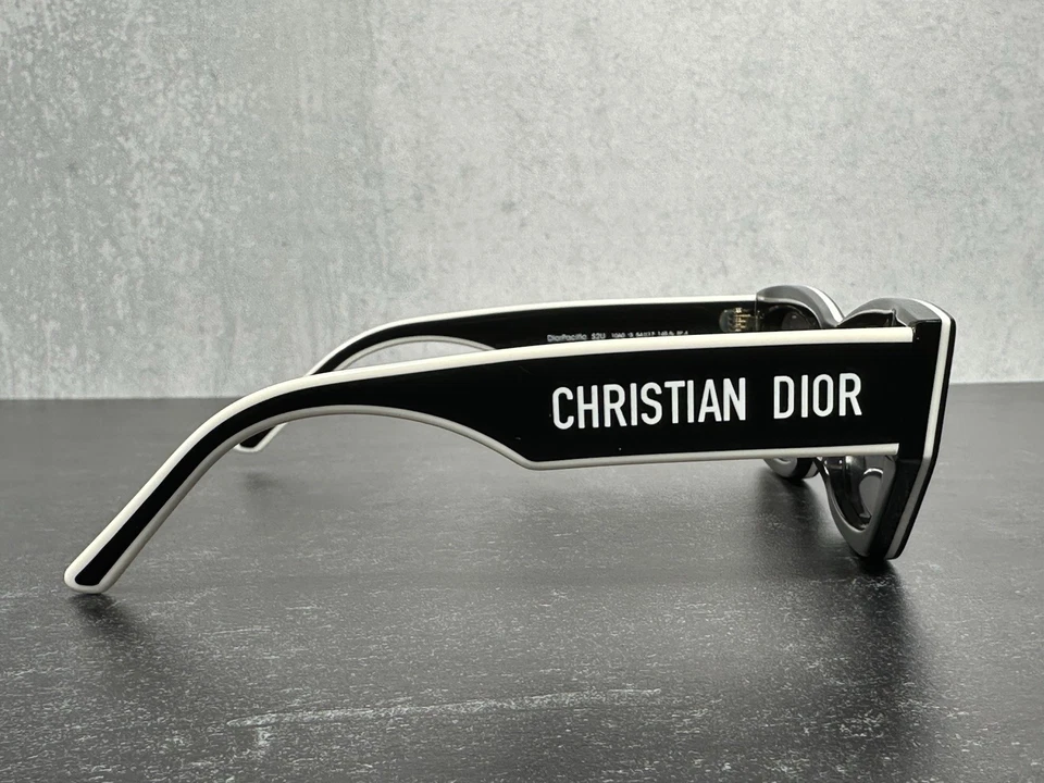 CHRISTIAN DIOR BLACK RECTANGLE SUNGLASSES DIORPACIFIC S2U 10A1 53MM! SHIPS TODAY - Image 4 of 4
