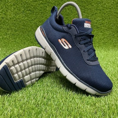 Herren Skechers Base Line Blau Turnschuhe Größe 6,5 C11)