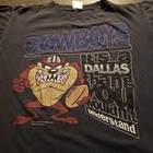 TAZ Tasmanian Devil x Dallas Cowboys 90's Looney Tunes NFL Tee Shirt 1993 Vtg Md — photo 1