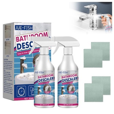 2Pcs Stubborn Stains Cleaner,Limescale Cleaner,Bathroom Foam Cleaner Spray,Ba...