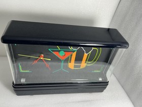 Vtg GEMINI Display Ltd NUON Black Light CLOCK Bar Cocktail made in USA