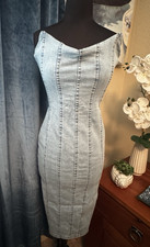 Windsor Bodycon Denim Strapless Dress Size S