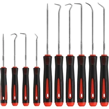 10-Piece Precision Pick and Hook Tool Set Non-Slip Grip for Automotive O-Ring