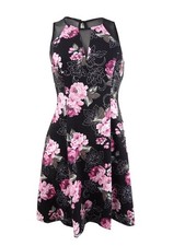 Guess Women's Printed A-Line Dress (0, Black Multi) 888807589191