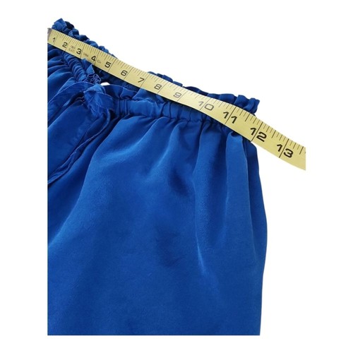 Pantalone Moda International 100% seta lounge blu taglia small leggero gamba larga - Foto 3 di 11