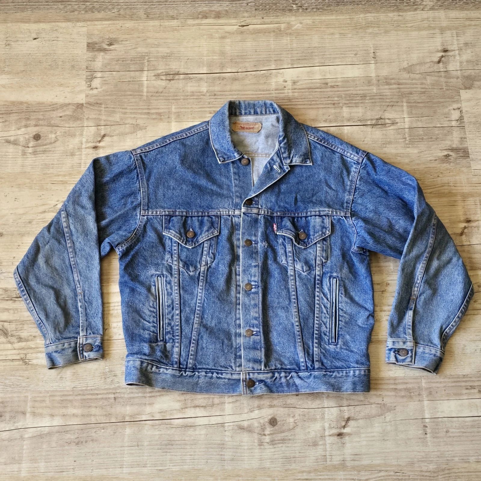 Vintage Levi's Denim Trucker Jacket Type 3 USA Made 70507-0218 Sz Medium