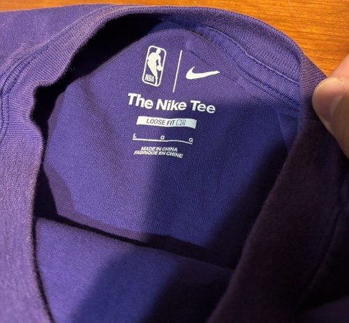 LA Lakers Nike Loose Fit Courtside Retro Elevated NBA Long Sleeve Shirt Large - Picture 5 of 5