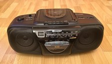 Recorder Sharp QT-CD50 Stereo Boombox CD Player Radio Kassette / Schalter defekt