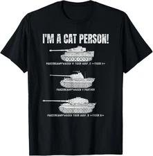 Panzer VI Tiger I German Panther Panzers Lover Cat Person T-Shirt