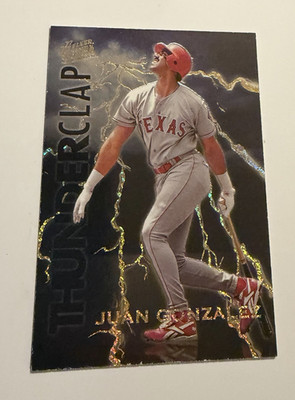 Fleer 1997 Fleer Ultra Thunder Clap Juan Gonzalez #5/10 Texas Rangers Insert