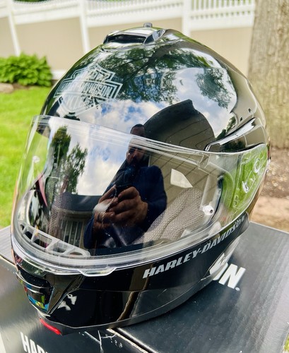 Harley Davidson Men’s Modular CAPSTONE Gloss Black Sun Shield Helmet HD-H24 XXXL - Picture 5 of 24