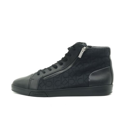 Calvin Klein Herren BERKE Sneaker Schwarz Leder & Synthetik High Top EU 44