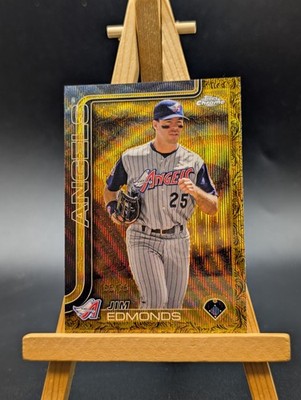 2025 Topps Gilded Collection Jim Edmonds Gold Wave /75 Los Angeles Angels