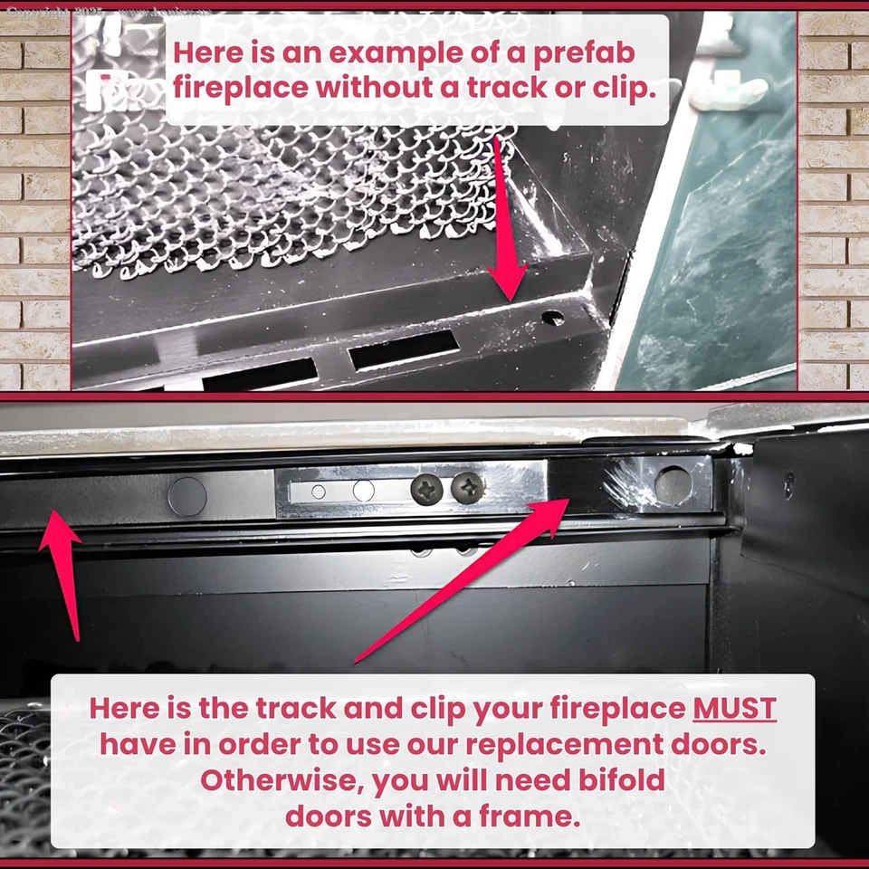 Calefactor Chimenea Puertas Vidrio Repuesto DORADO Se Adapta a SF36A/AI SCF36A/AI/MHA/B Foto 2 de 4