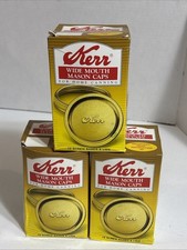 New In Box - 36 Kerr WIDE-MOUTH Canning Caps Screw Bands & Lids