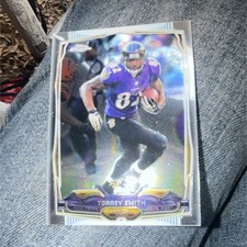 Topps 2014 Chrome Torrey Smith #82 Baltimore Ravens NFL Base Set Football Card