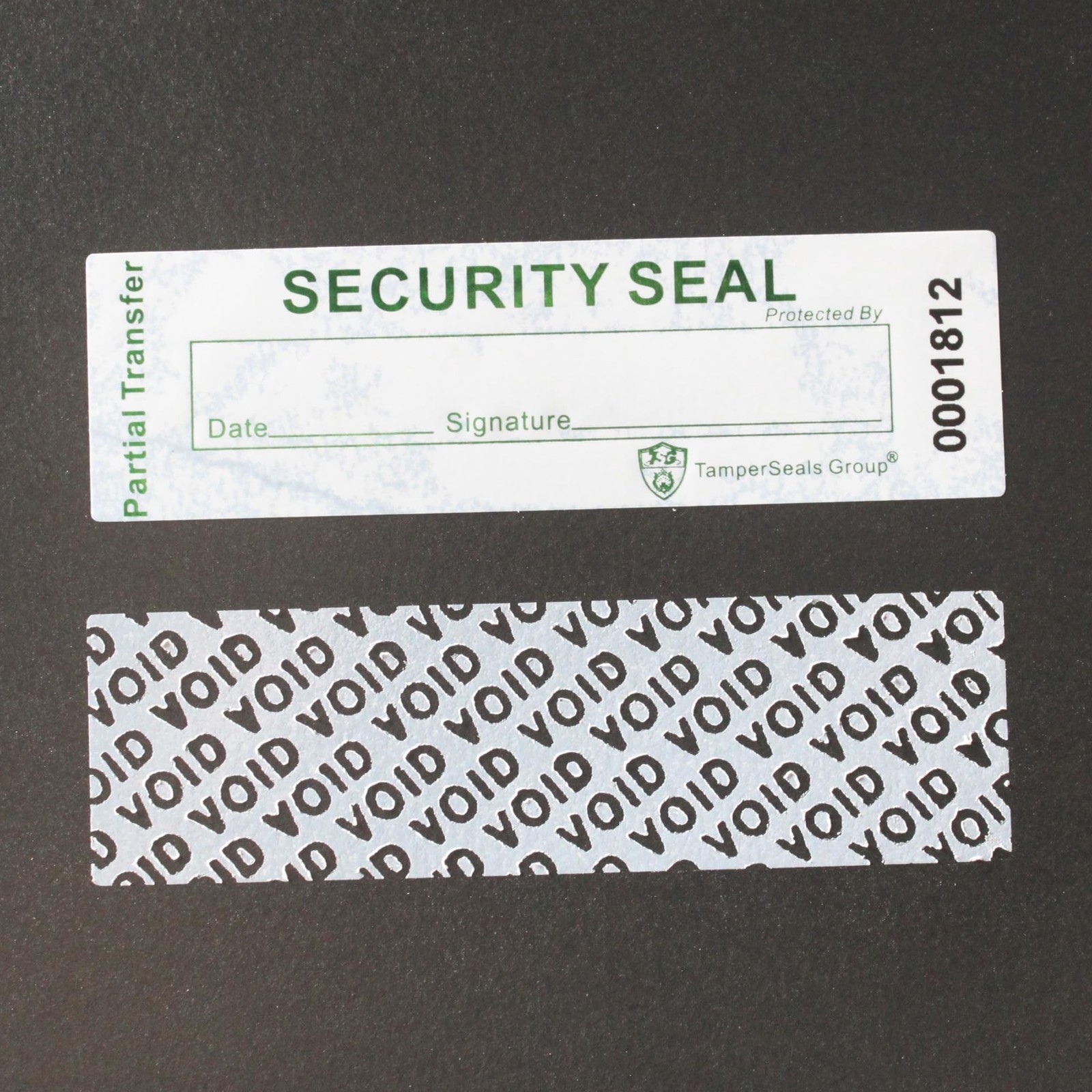 100pcs 1”x3.35” White Partial Transfer Tamper Proof Security Void St