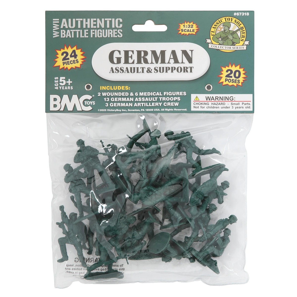 BMC CTS WW2 German Assault Medical Plastic Army Men Classic Toy