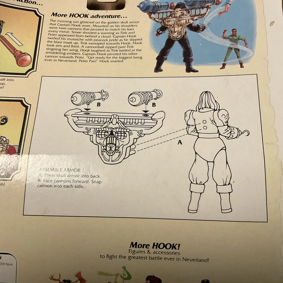 Figura de acción HOOK Mattel - Skull Armor *como nueva* segunda serie NUEVO EN CAJA SELLADO raro 1991 Foto 2 de 4