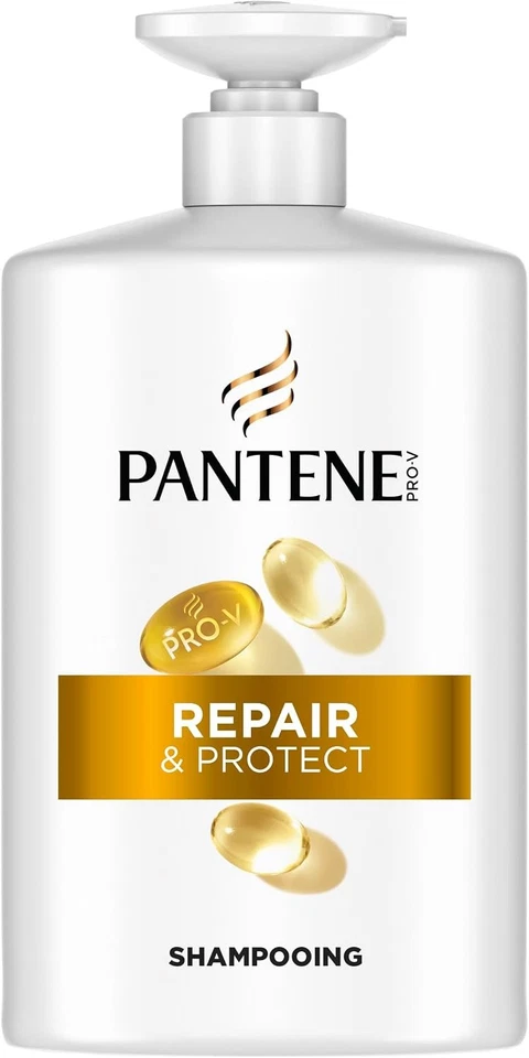 Pantene Pro-V Repair & Protect Shampooing 1000ml Pompe pour Cheveux Fragiles - Photo 1/4