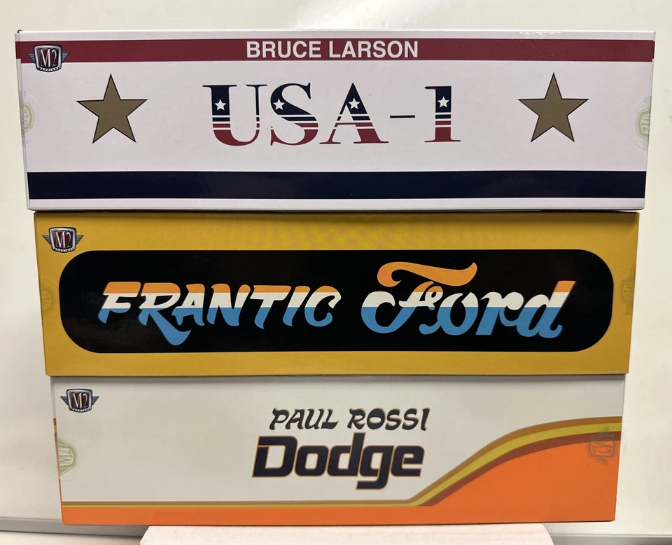 M2 Auto Haulers Release 44 : Complete Set Of 3 Dodge, Ford & Chevy Trucks S44 - Image 2 of 4