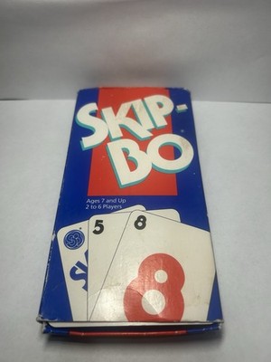 Skip Bo Card Game 1995 - 162 Cards Mattel Complete Collectible Vintage