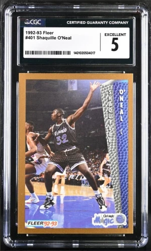1992-93 Fleer #401 Shaquille O'Neal RC  CGC 5 - 1401020504017