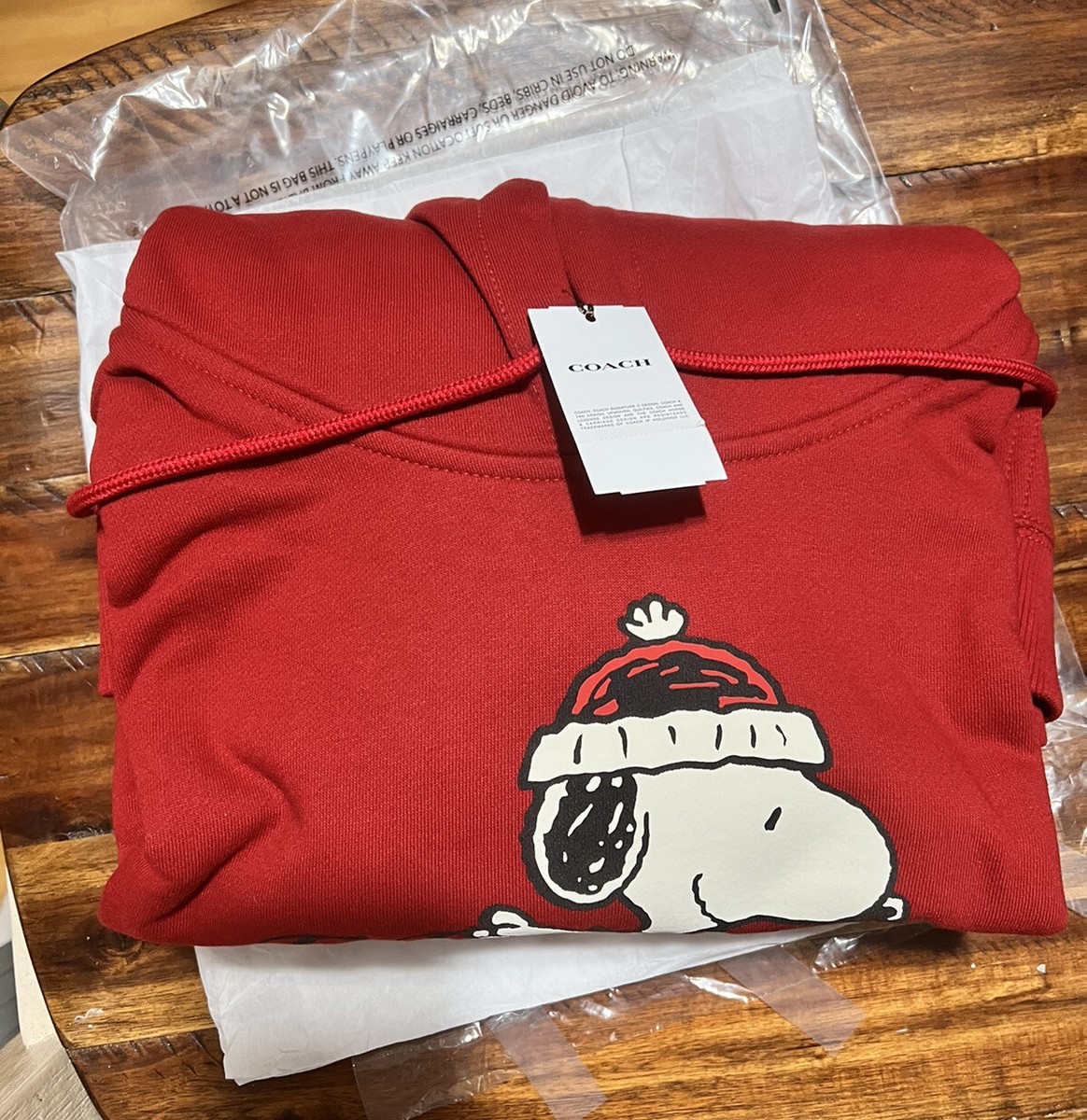 Coach X Peanuts Snoopy SIZE MEDIUM Ice Skating Skates Hoodie