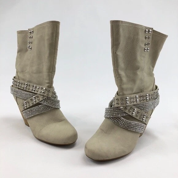Not rated cream boots clearance