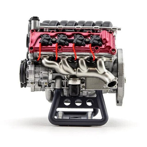Mini V8 Combustion Engine Model Kit for RC Car AX90104 SCX10Ⅱ Capra VS4-10 DIY - Picture 14 of 22