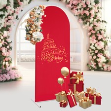 1.8m Arch Stand  Background Decoration Cover Stand Birthday Arch Frame Set Red
