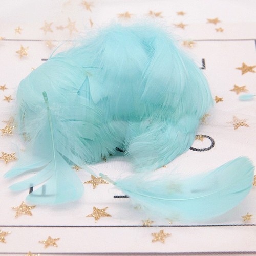100 Pcs / Lot Natural 4-8 Cm Goose Feather Mix Dyed Diy Carnival Wedding Party - Picture 15 of 28