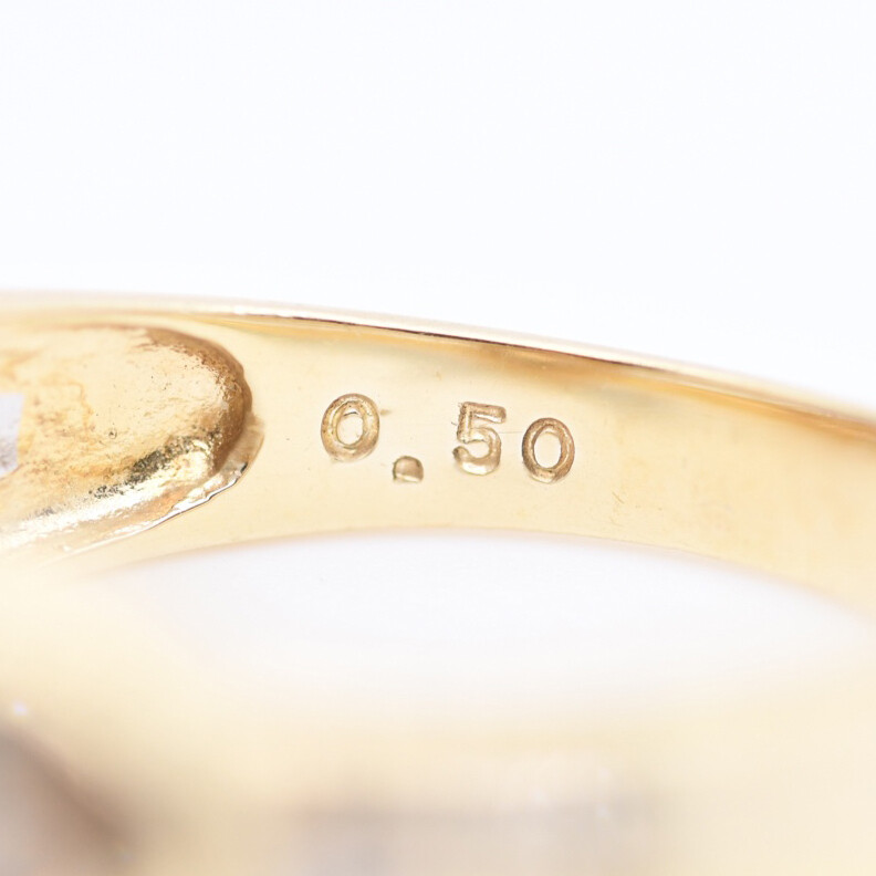 Solid 0.50ct Solitaire Ring with a coloured diamo… - image 7