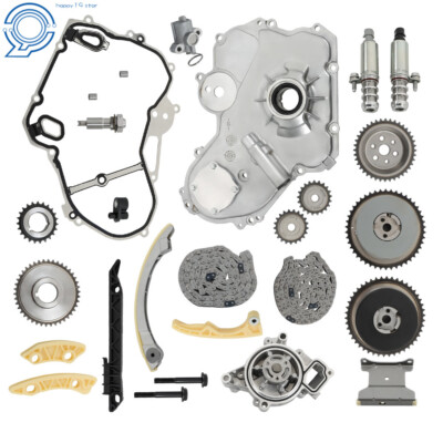 Timing Chain Kit VCT Selenoid Actuator Oil & Water Pump For GM Ecotec 2.0L 2.4L