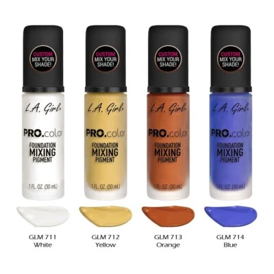 L.A. GIRL 4 LA GIRL Pro color Foundation Mixing Pigment - GLM "4 Color Full Set" *Joy's*