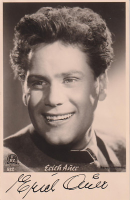 ERICH AUER Original Autogramm signierte FBZ Postkarte 50er Jahre