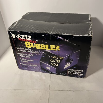 Super Bubbler Model V-8212 Bubble Machine Black New Still Sealed In Box