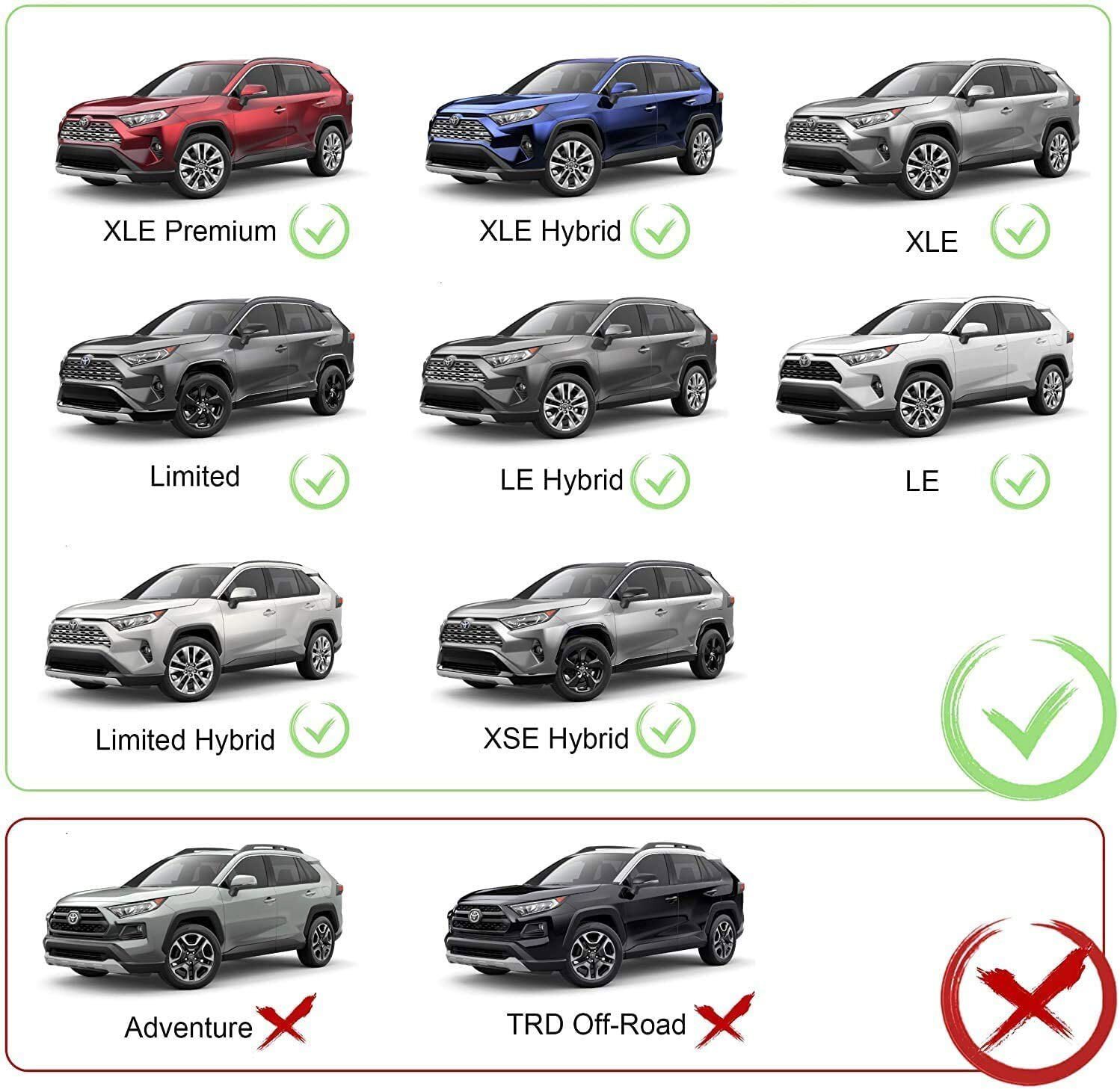 Roof Rack Basket Fits 20192023 2024 Toyota RAV4 Rooftop Cargo Carrier