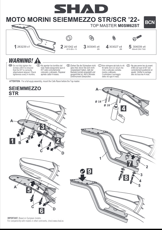 Support Shad Top Master Seiemmezzo STR idéal pour vos voyages et trajets urbains - 3